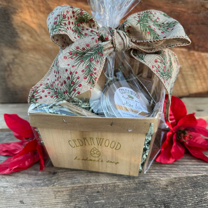 Handmade body products gift basket 