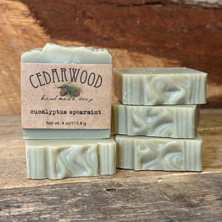 Five eucalyptus spearmint handmade soap bars