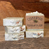 Five bars of French green clay peppermint handmade soap