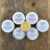 Six aluminum tins of Cedarwood Soap handmade lotion bars