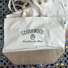 reusable cotton bag on table