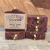 Five bars of handmade soap made with wine