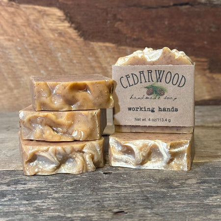 Five bars of handmade pumice hand soap
